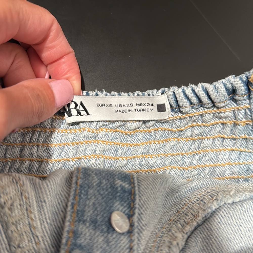 Zara Denim Top - Picture 2 of 3